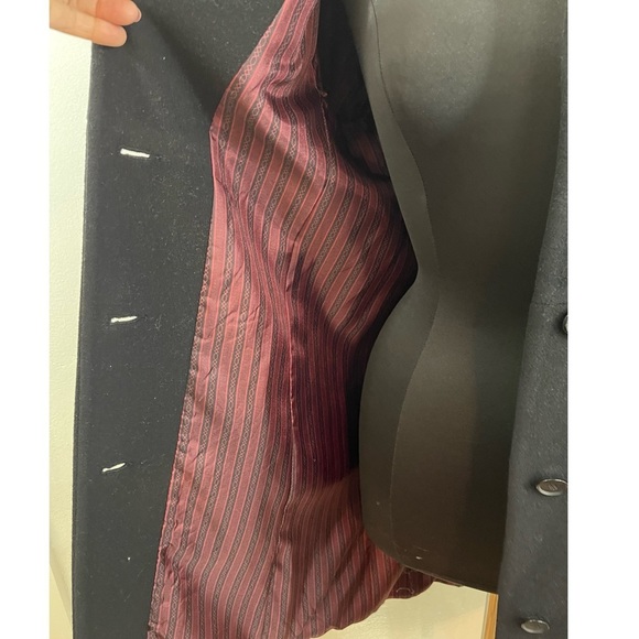 FORCASTER OF BOSTON LADIES PURE WOOL BUTTON DOWN BLACK COAT SIZE: 10 - Picture 9 of 12